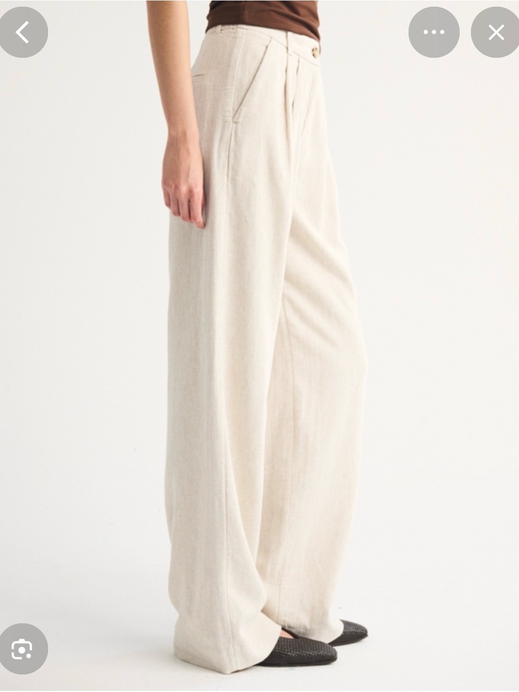 Abercrombie High Rise Linen-Blend Pants In Natural Cream